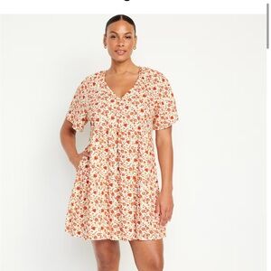 Old Navy V-Neck Mini Swing Dress-XL-washed but never worn